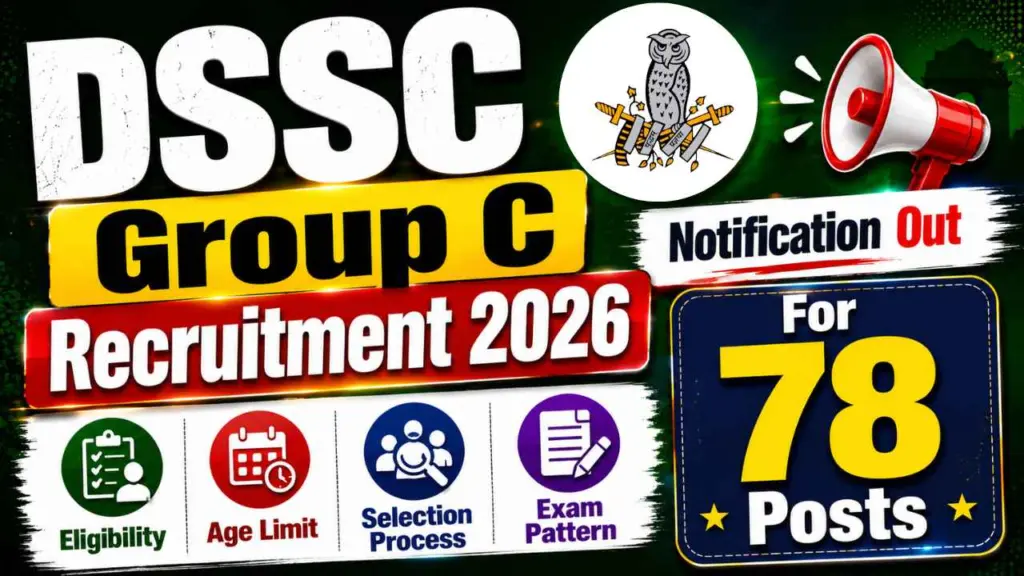DSSC Group C Recruitment 2026