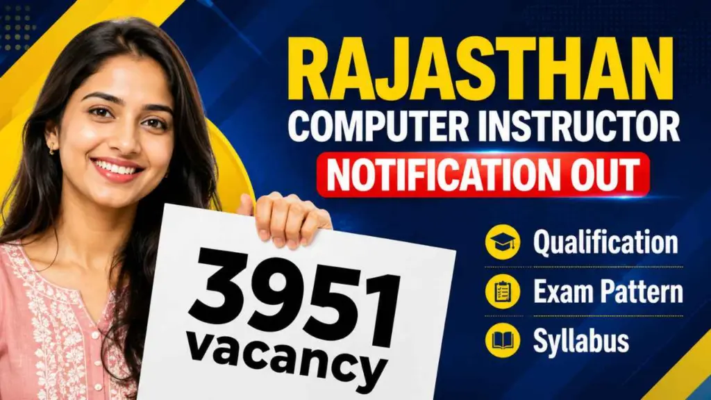 RSSB Rajasthan Computer Instructor Online Form 2026