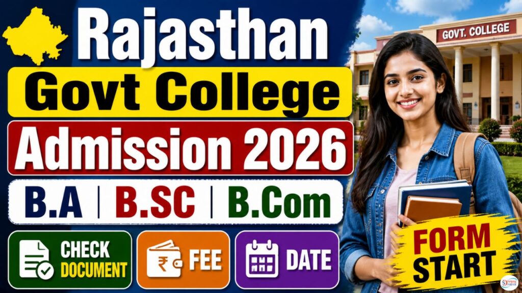 Rajasthan Govt College Admission Online Form 2026