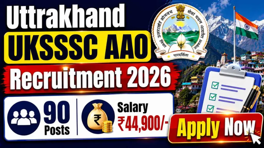 Uttrakhand UKSSSC AAO Recruitment 2026