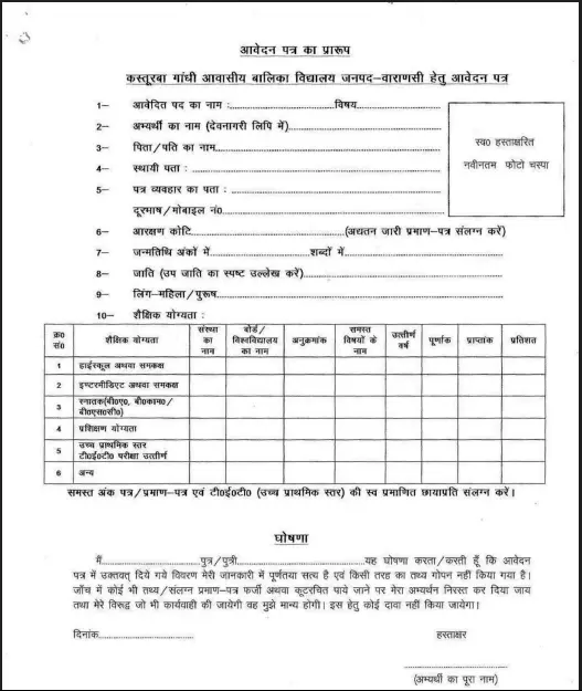 Kasturba Gandhi Baalika Vidyalay Bharti 2026