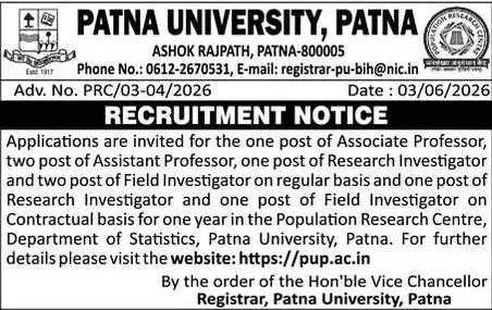 Patna University Recruitment 2026