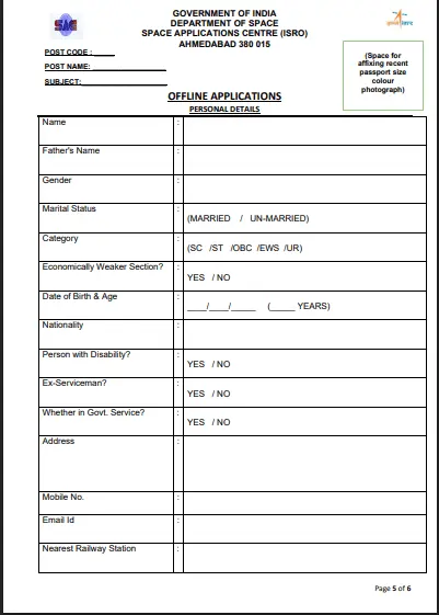 SAC ISRO Apprentice Recruitment 2026