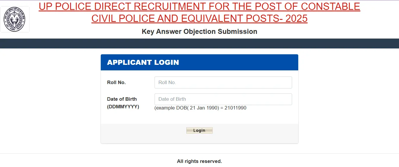 UP Police Constable Answer Key 2026