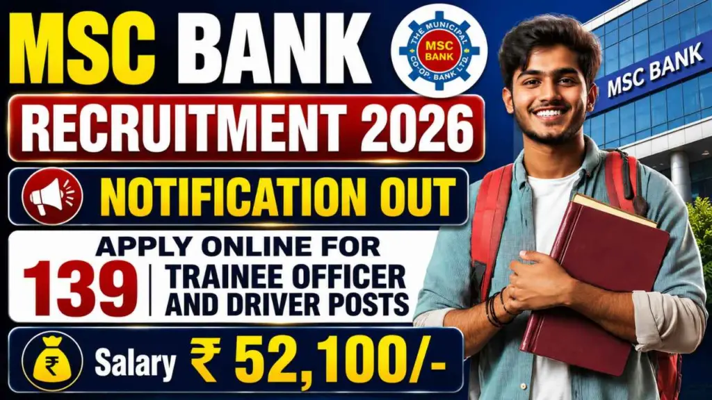 MSC Bank Trainee Recruitment 2026