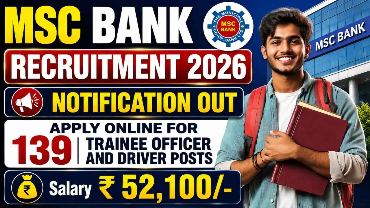 MSC Bank Trainee Recruitment 2026
