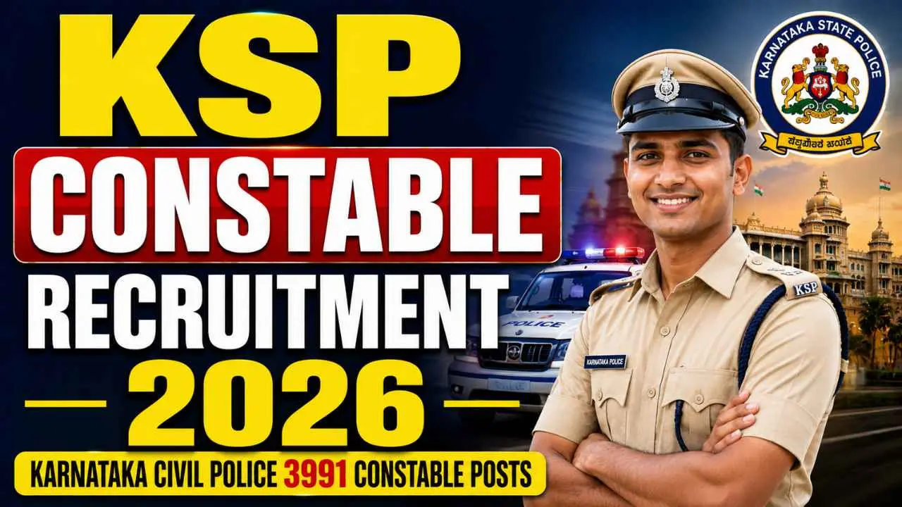 KSP Civil Police Constable Recruitment 2026