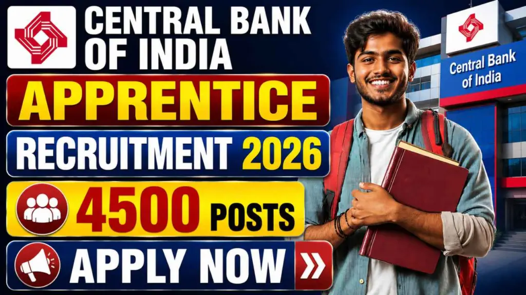 Central Bank of India Apprentice Recruitment 2026