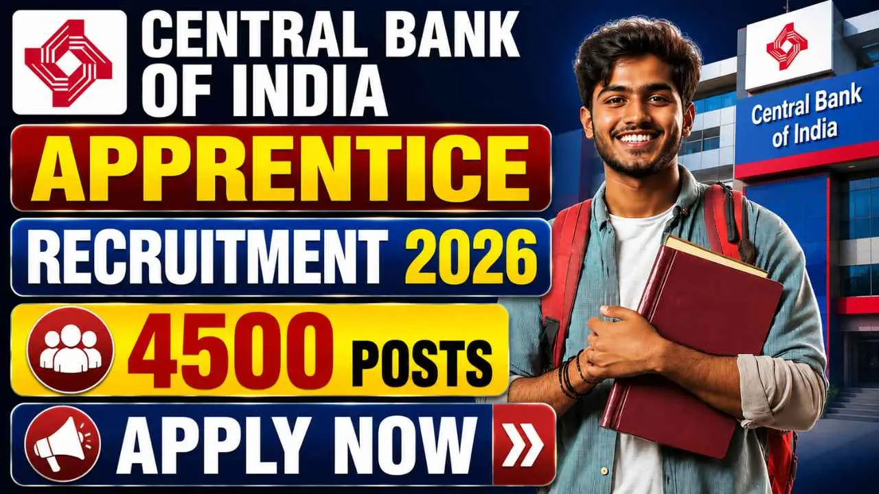 Central Bank of India Apprentice Recruitment 2026