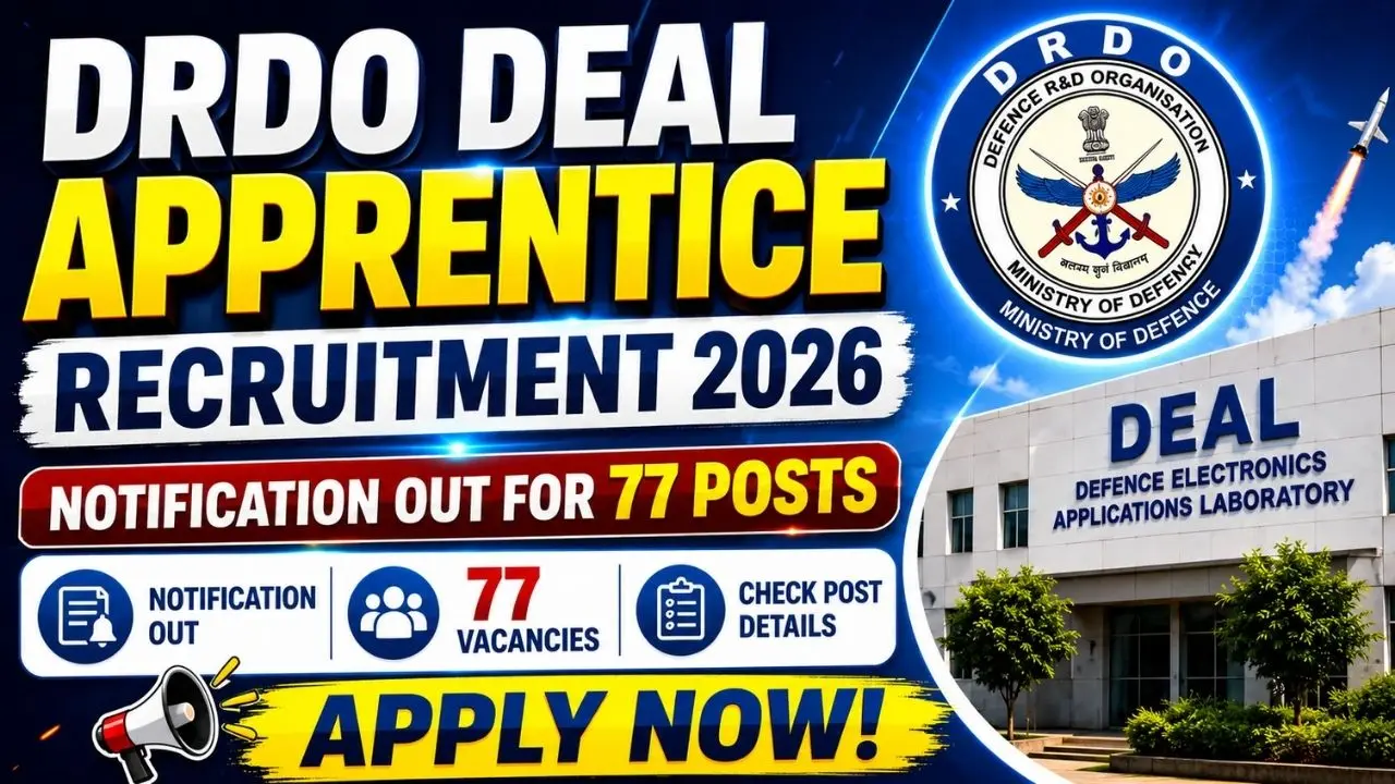 DRDO DEAL Apprentice Recruitment 2026