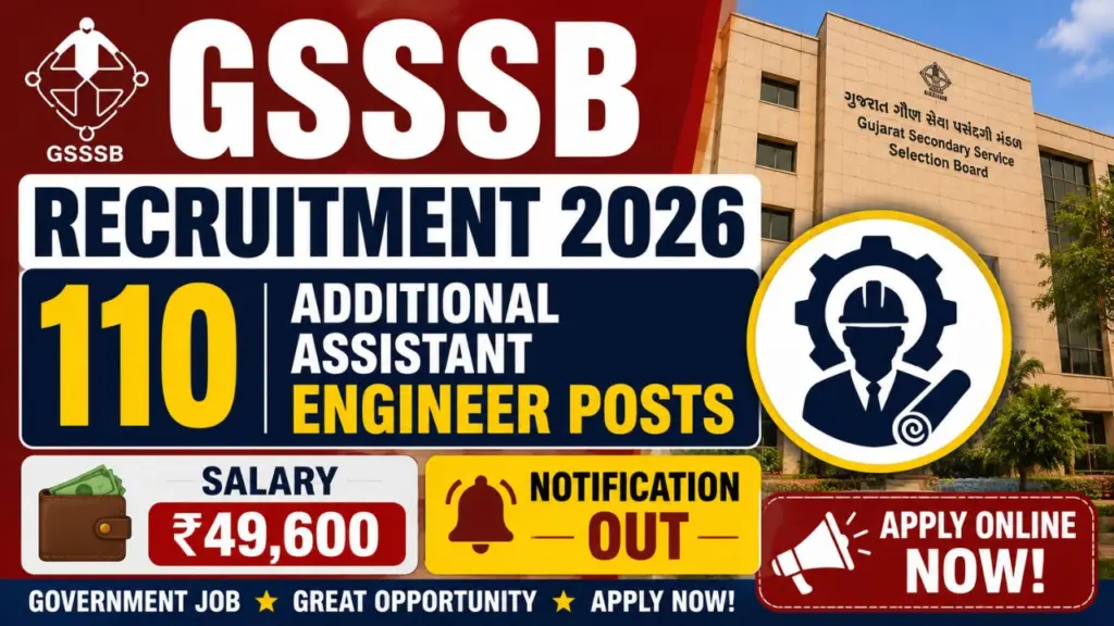 GSSSB Additional Asst Engineer Recruitment 2026