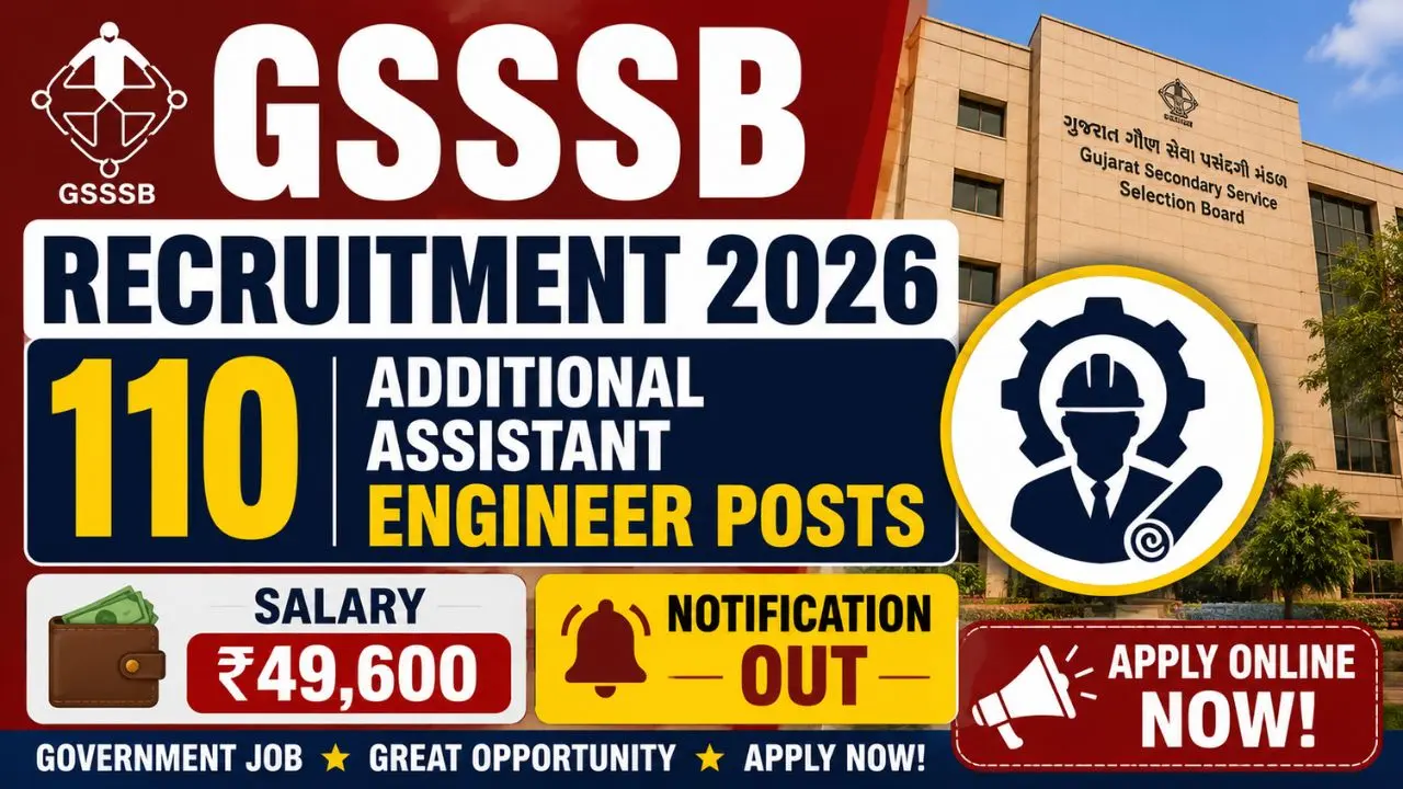 GSSSB Additional Asst Engineer Recruitment 2026
