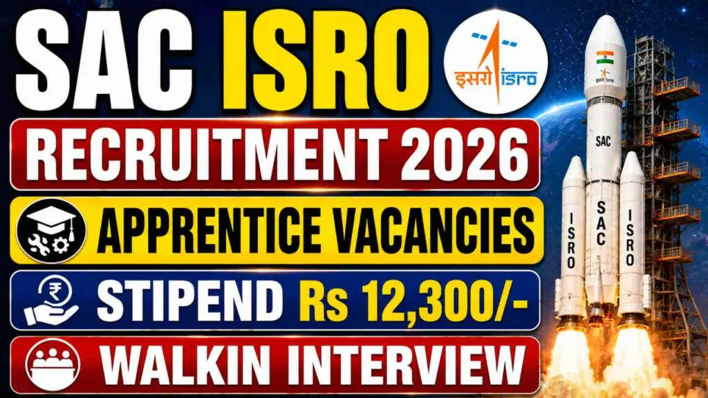 SAC ISRO Apprentice Recruitment 2026