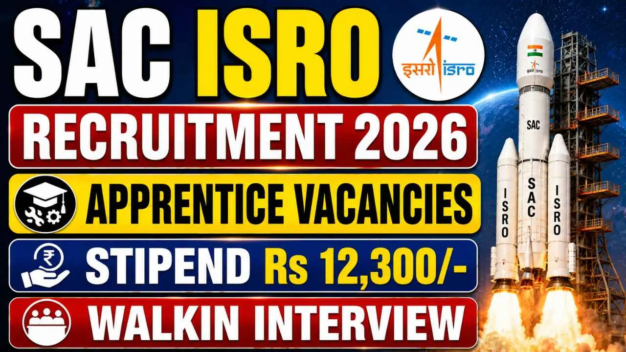 SAC ISRO Apprentice Recruitment 2026