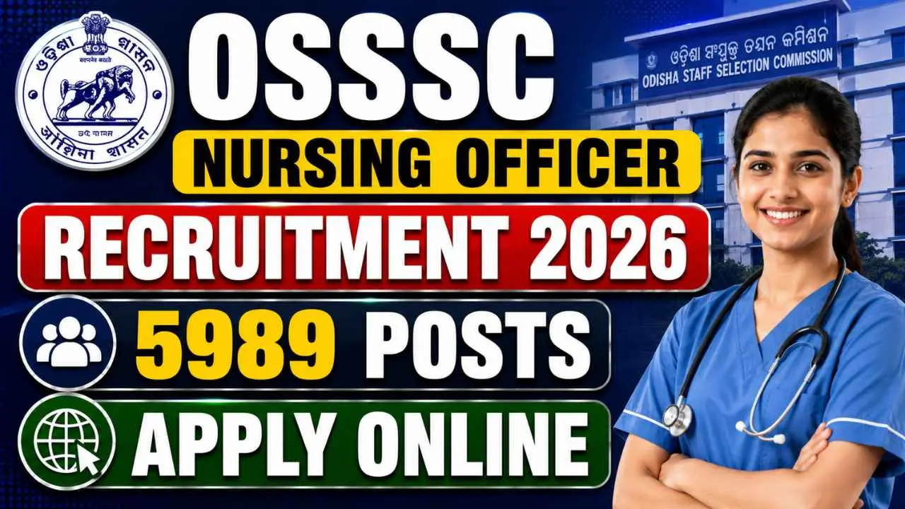 OSSSC Nursing Officer Recruitment 2026