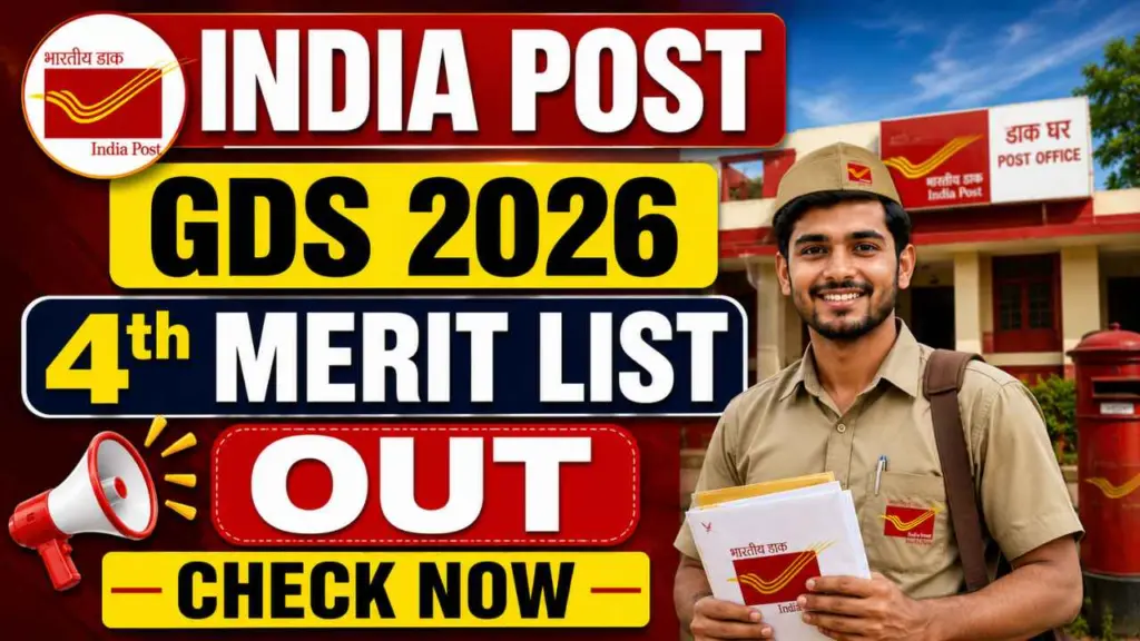 India Post GDS 4th Merit List 2026