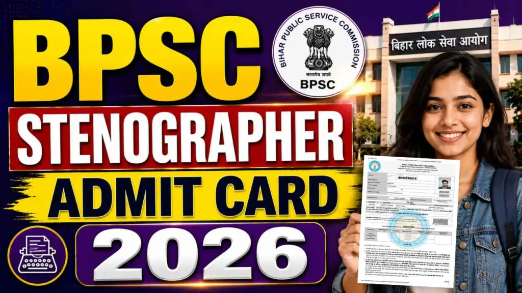 BPSC Stenographer Admit Card 2026