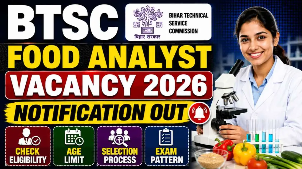 Bihar BTSC Food Analyst Online Form 2026