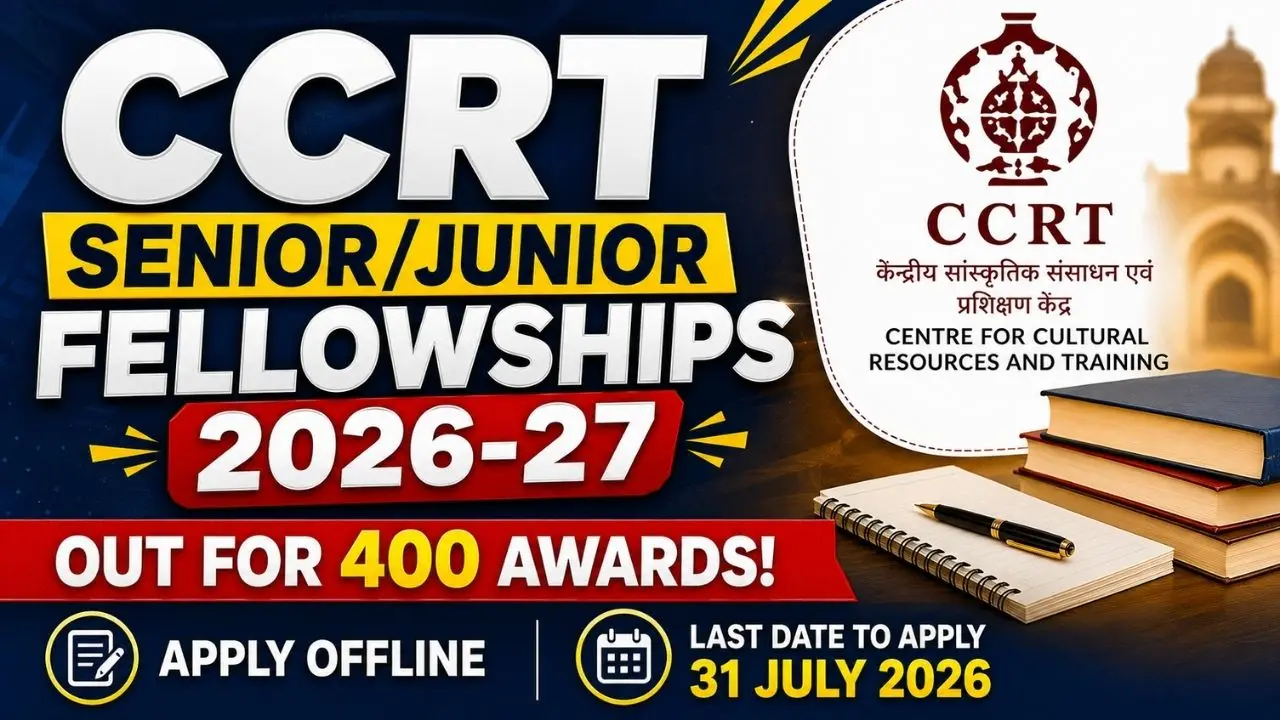 CCRT Senior/Junior Fellowships 2026