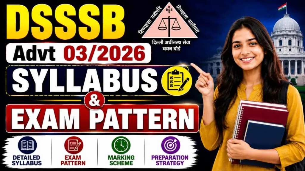 DSSSB Advt 03/2026 Syllabus & Exam Pattern