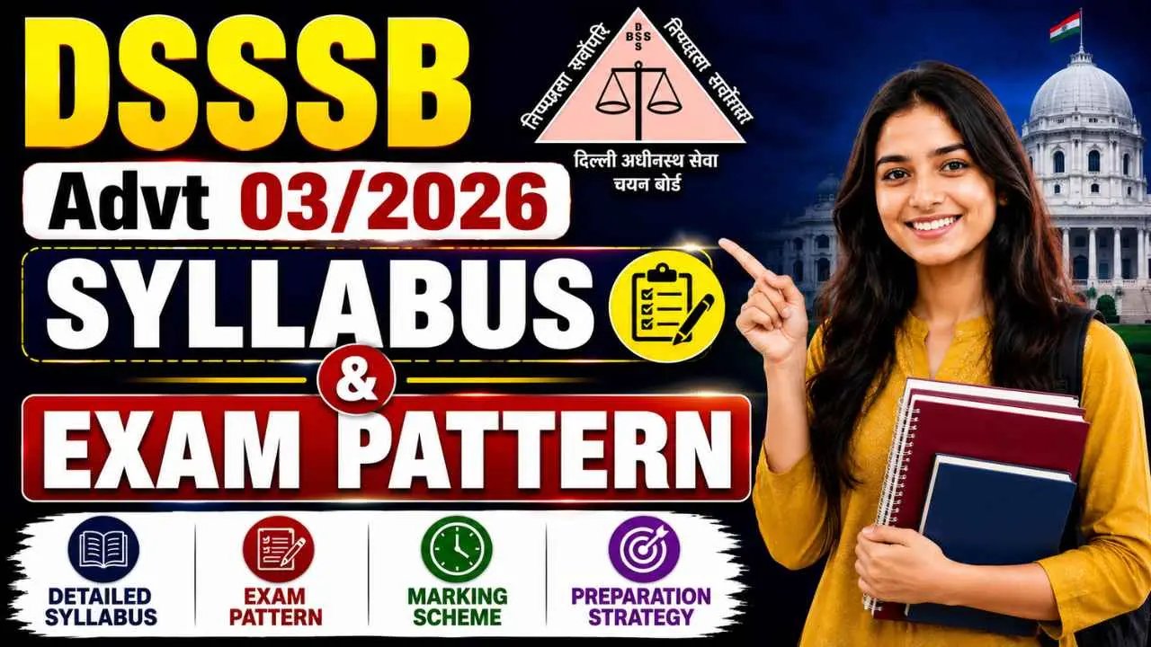 DSSSB Advt 03/2026 Syllabus & Exam Pattern