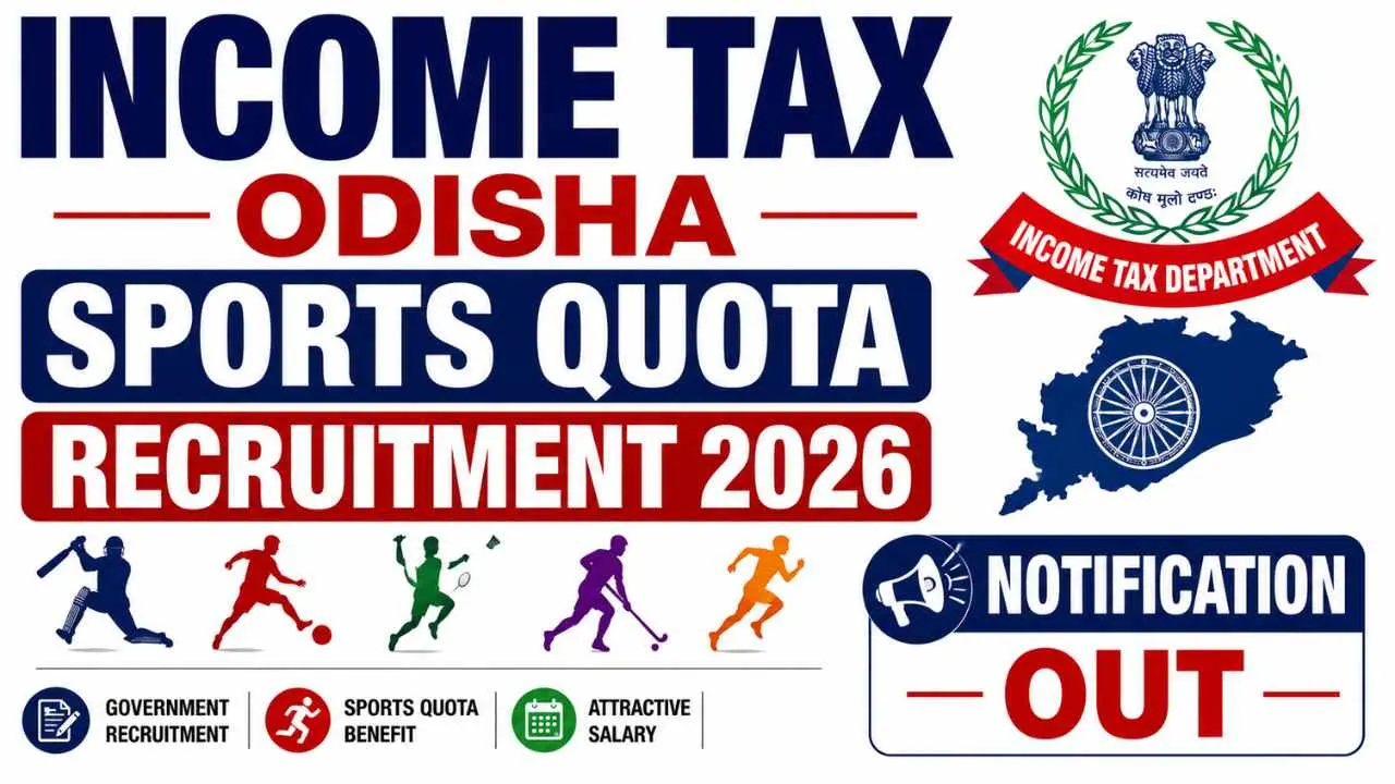 Odisha Income Tax Sports Quota Recruitment 2026