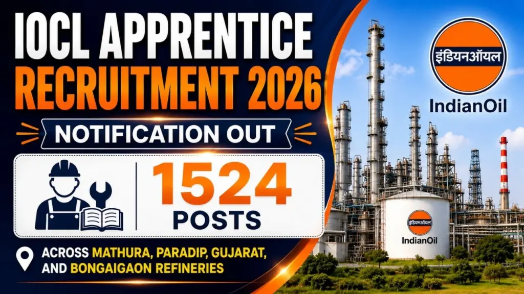 IOCL Various Refineries Apprentice Recruitment 2026