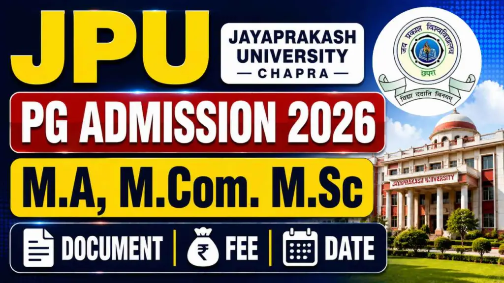 JPU Chapra PG Admission Online Form 2026