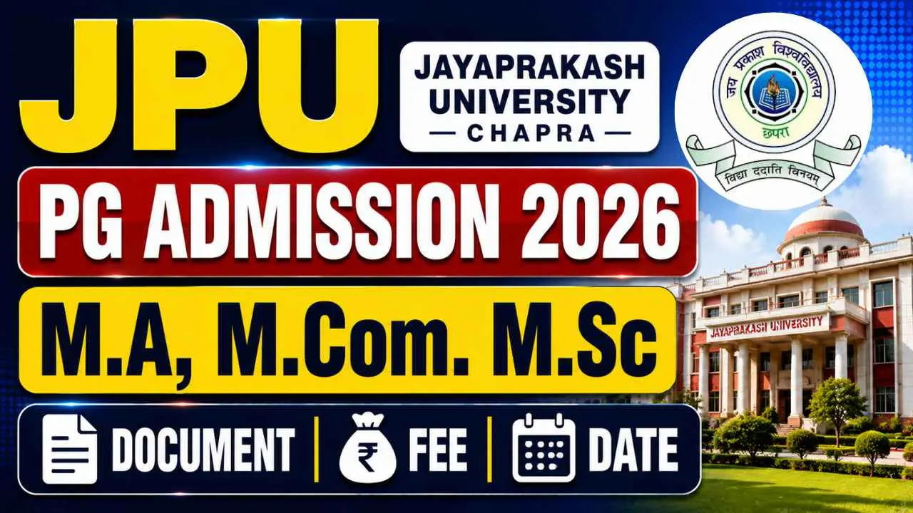 JPU Chapra PG Admission Online Form 2026