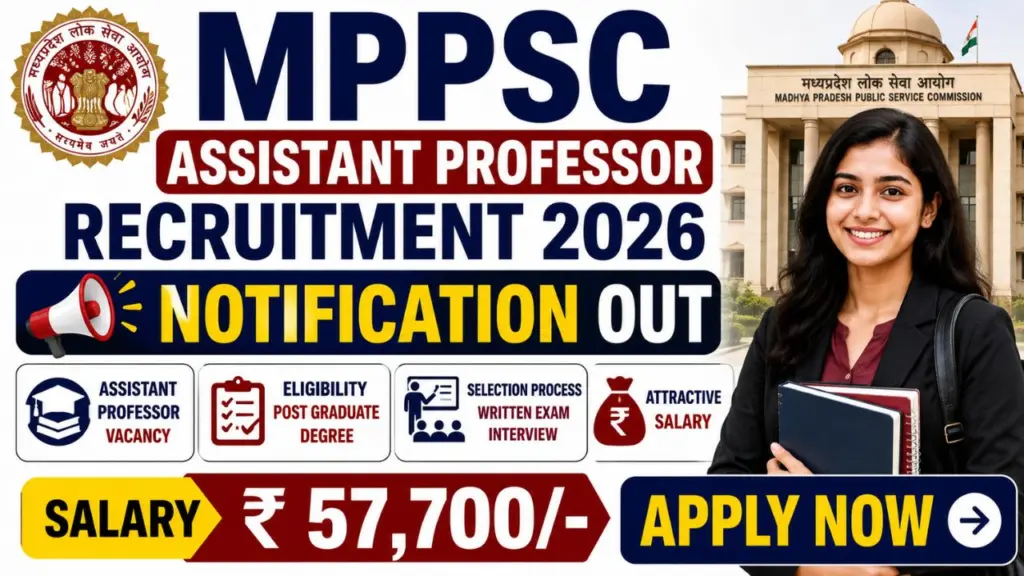 MPPSC Assistant Professor Recruitment 2026