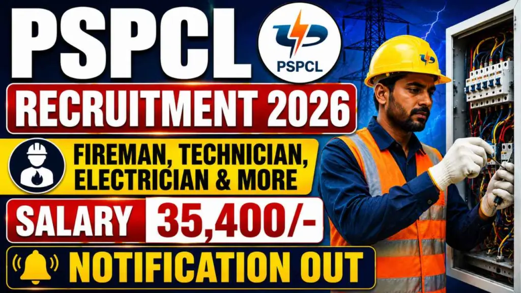 PSPCL Fireman, Electrician And More Posts Recruitment 2026