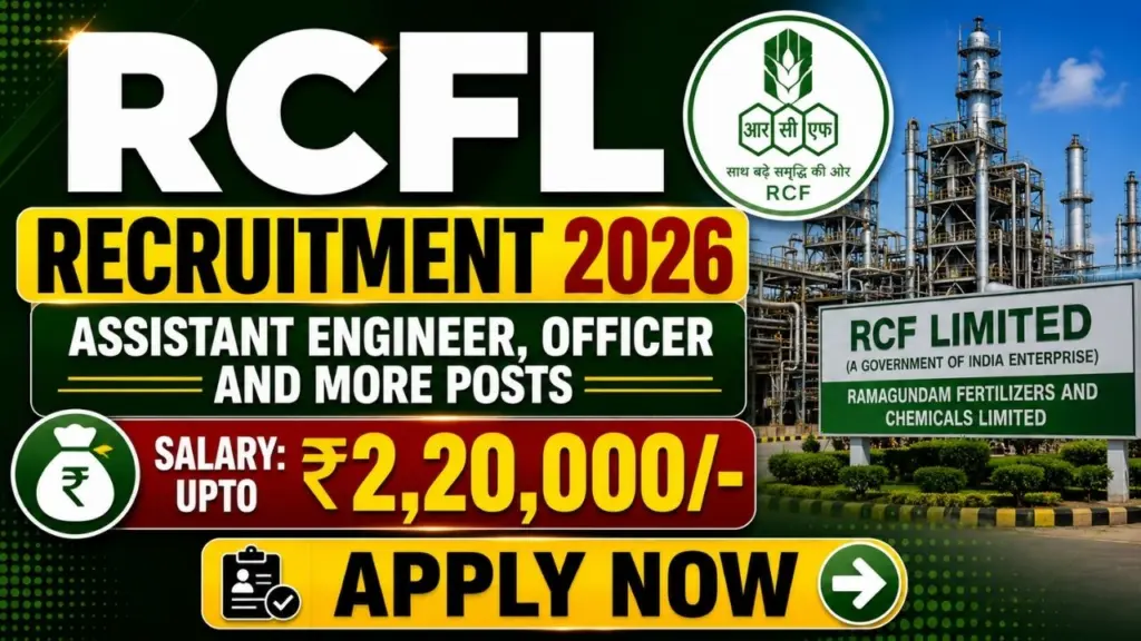 RCFL Various Posts Recruitment 2026