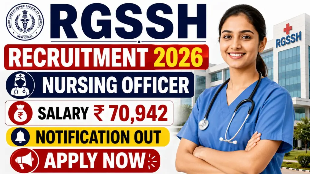 RGSSH Nursing Officer Vacancy 2026
