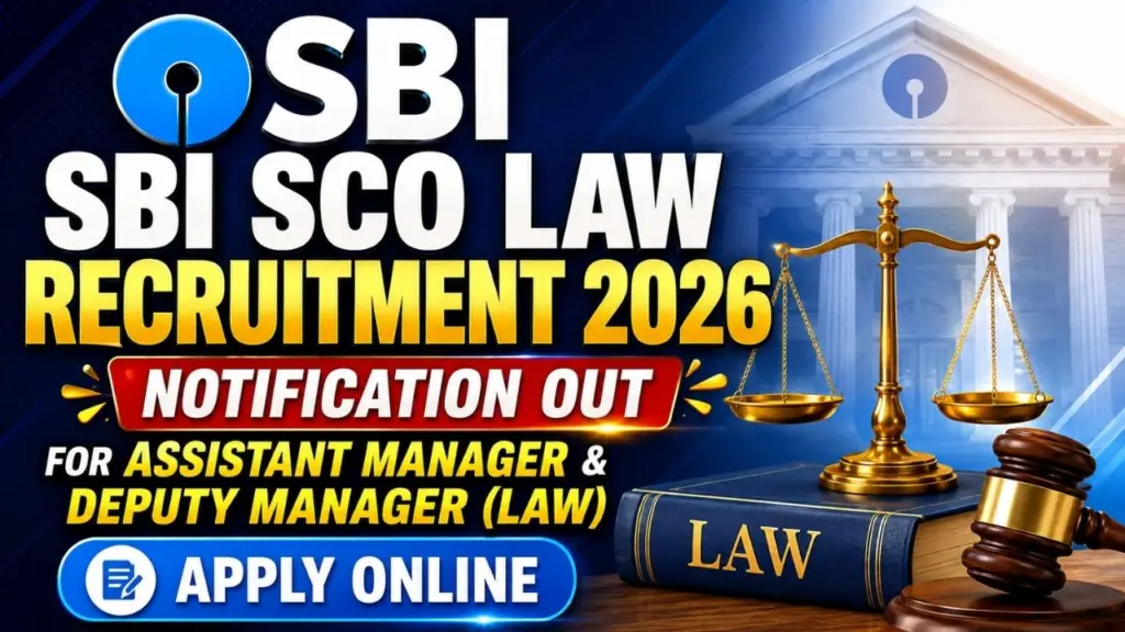 SBI SCO Law Recruitment 2026