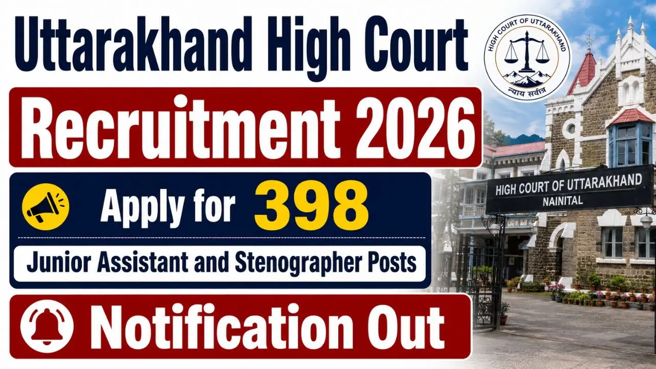 Uttarakhand High Court JA & Stenographer Recruitment 2026