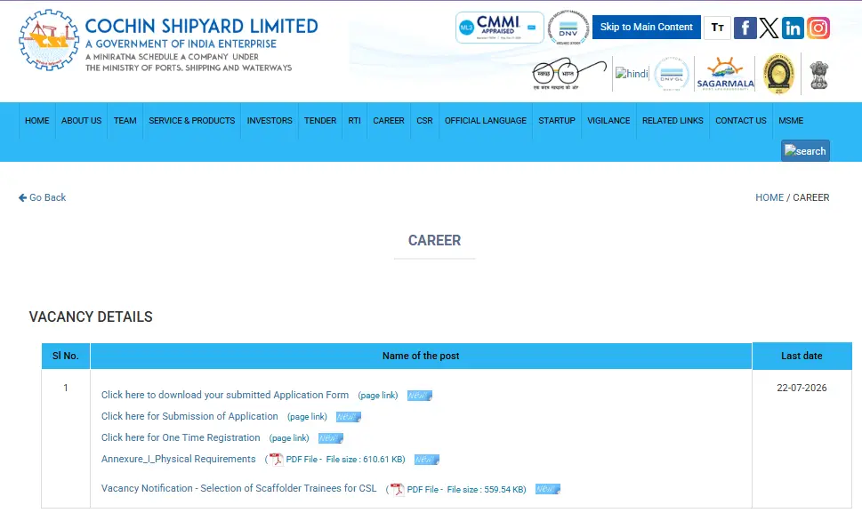 CSL Scaffolder Trainee Recruitment 2026