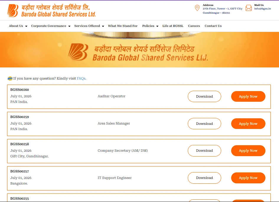 BGSSL Various Posts Recruitment 2026