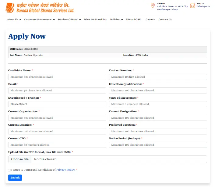 BGSSL Various Posts Recruitment 2026