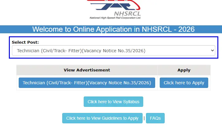 NHSRCL Technician Recruitment 2026