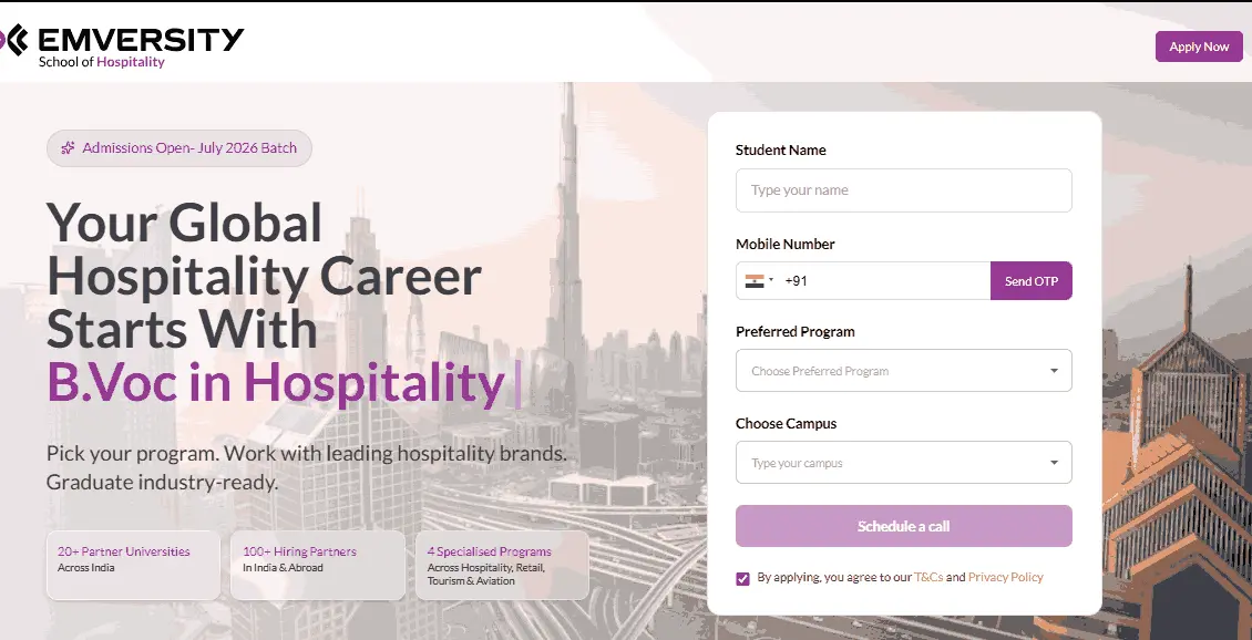 Diploma In Hospitality Admission 2026