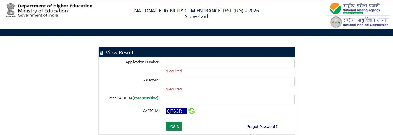 NEET UG Result 2026