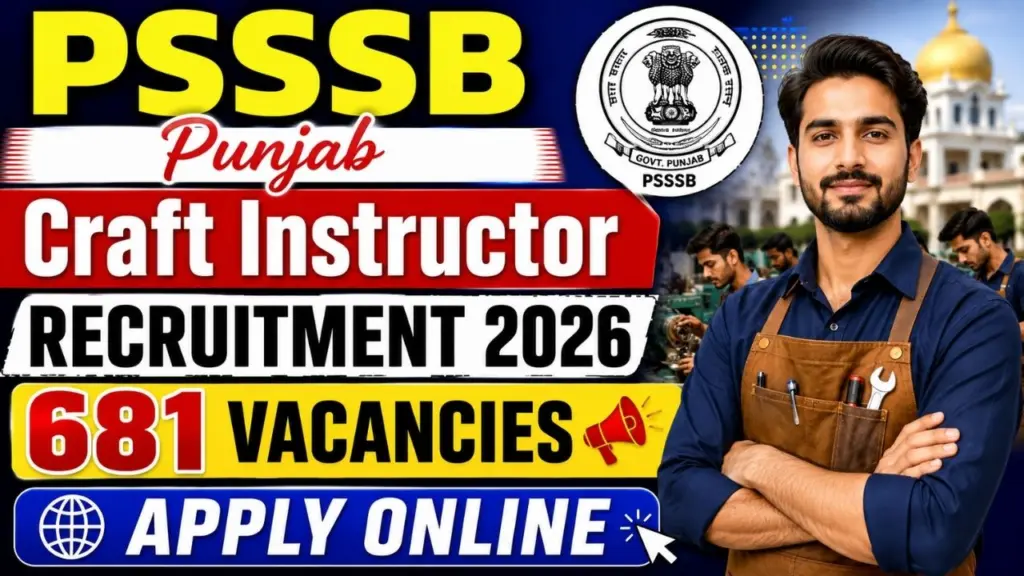 PSSSB Craft Instructor Recruitment 2026