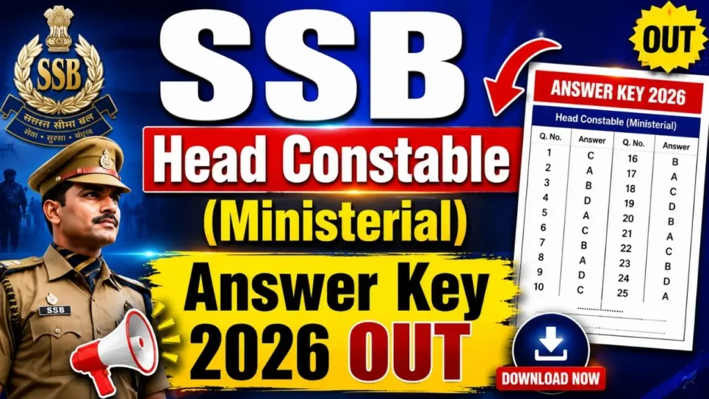 SSB Head Constable (Ministerial) Answer Key 2026