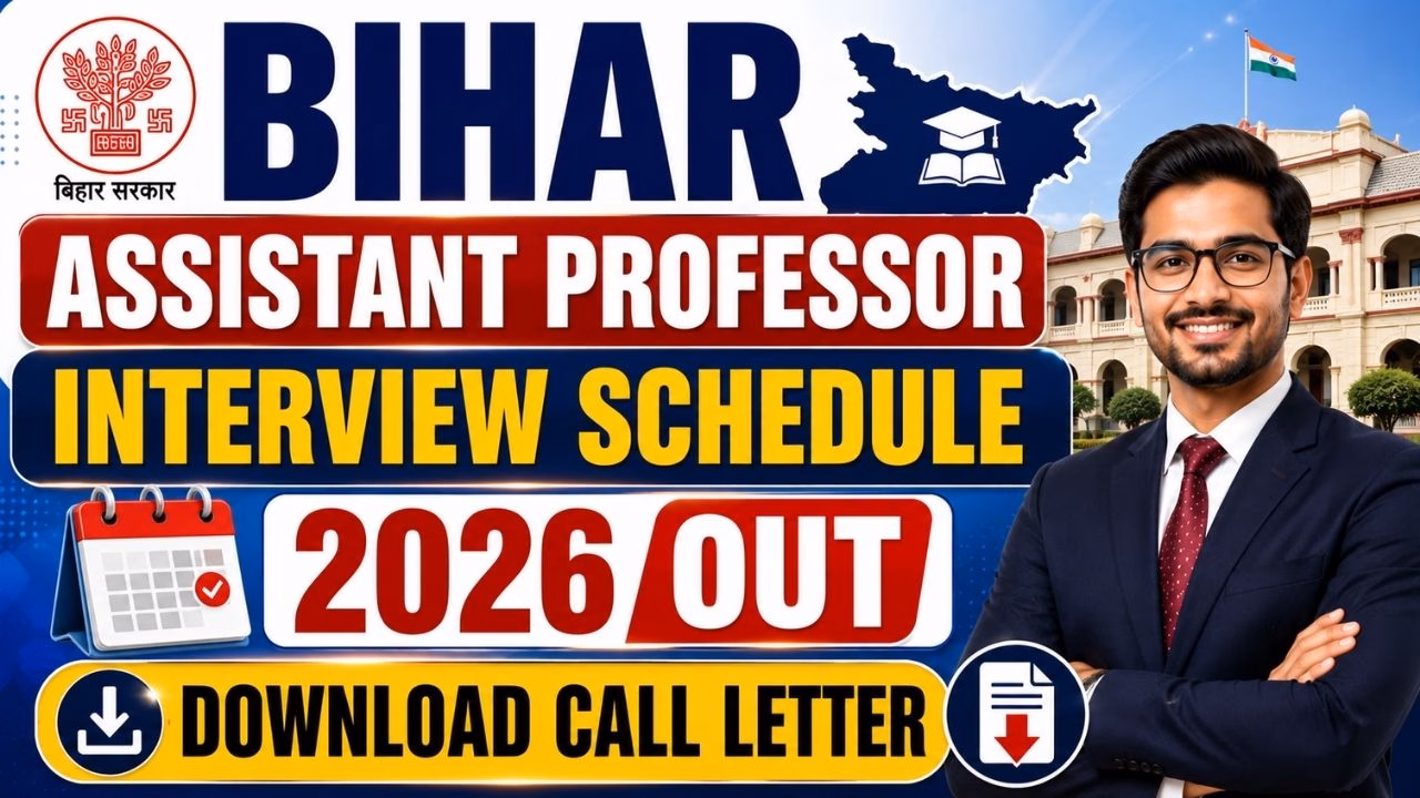 Bihar Assistant Professor Vacancy Interview Admit Card 2026