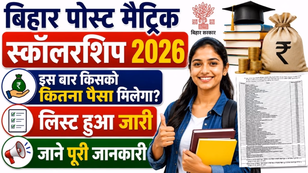 Bihar Post Matric Scholarship Me Kitna Paisa Milega
