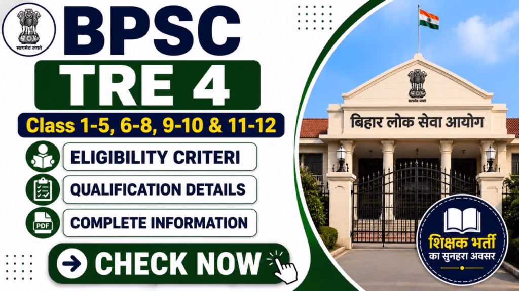 BPSC TRE 4 Class 1-5, 6-8, 9-10 & 11-12 Eligibility Criteria