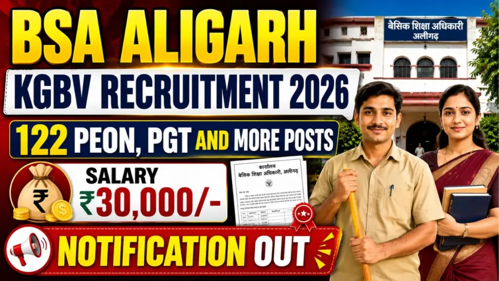 BSA Aligarh KGBV Teaching & Non Teaching Recruitment 2026