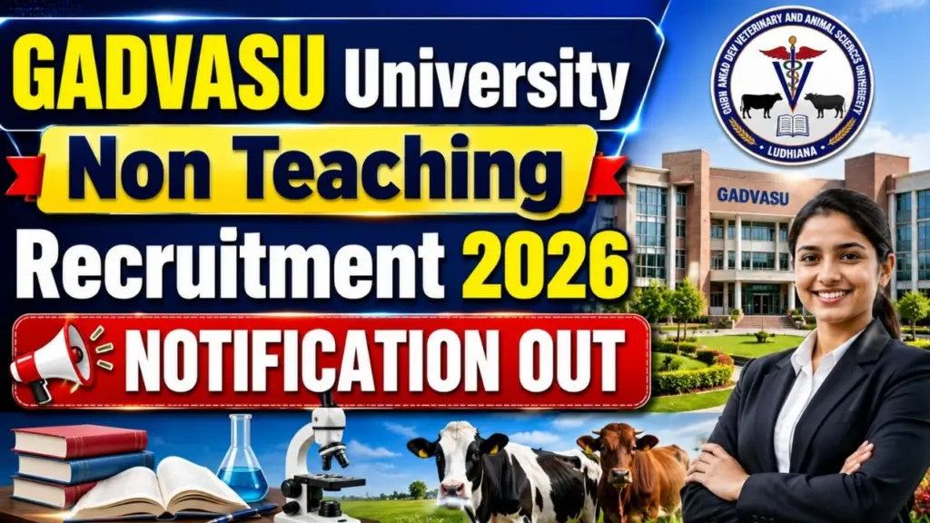 GADVASU University Non Teaching Recruitment 2026