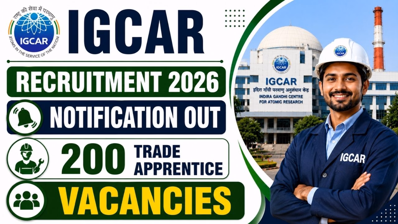 IGCAR Apprentice Recruitment 2026