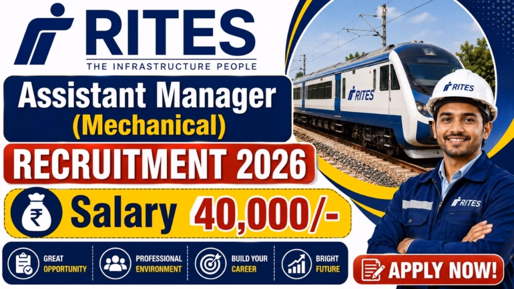 RITES Assistant Manager Mechanical Recruitment 2026